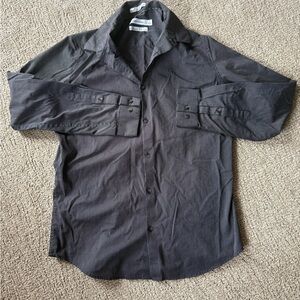 Stylish Black Button-Up Shirt from Calvin Klein